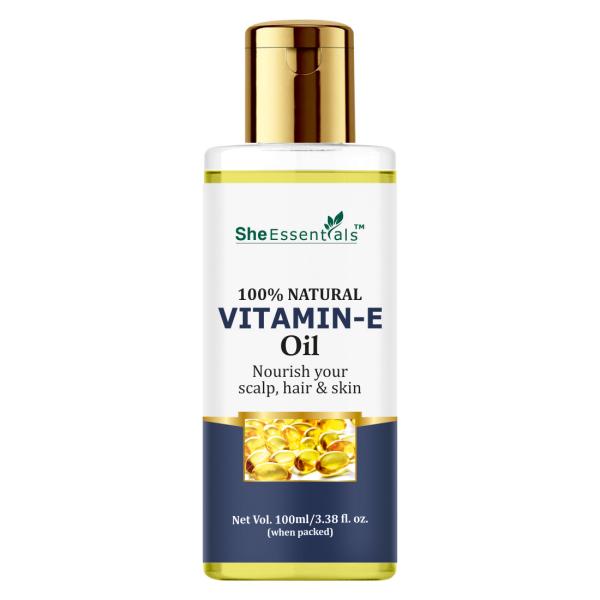 She Essentials Vitamin E Oil For Face 100 ml Best Oil For Face, Body and Nail From Veg