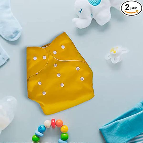 MY NEWBORN Cloth Diapers with 1 Microfiber Insert (Pack of 1, Yellow