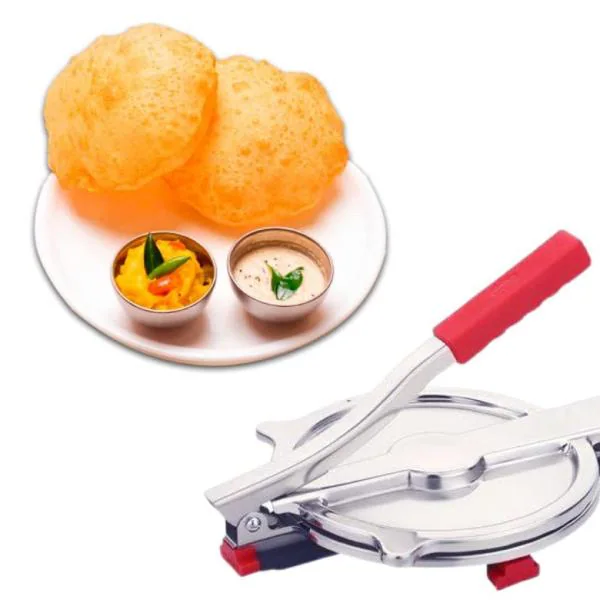 ROKOPO Stainless Steel Puri Maker Press Machine - roti chapati Presser ...