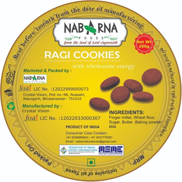 NABARNA Anti Diabetic Sugar Free Tasty And Healthy Ragi Cookies For