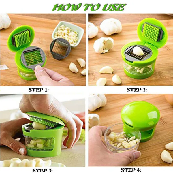 SNR 1PCS Garlic & Multi Crusher, Green Plastic Mini Chopper Garlic Chopper JioMart