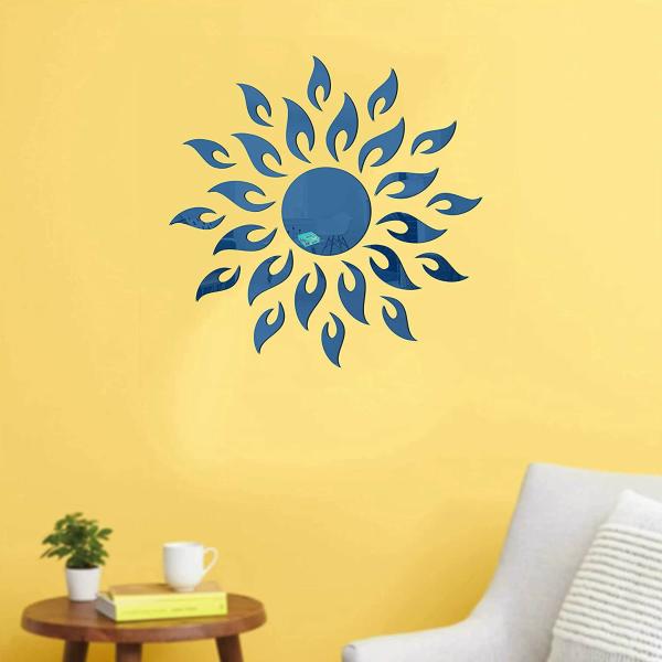 Look Decor Multicolor Sun Mirror Wall Sticker JioMart