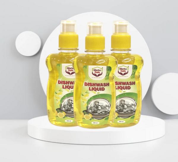 MarkoSafe Dish wash Liquid with Lemon Fragrance & Germ Cleaner Leaves