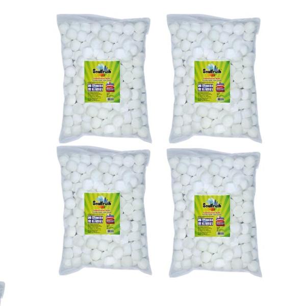 SOULFRESH 4kg (Pack of 4) Naphthalene Balls for Clothes Moth Balls