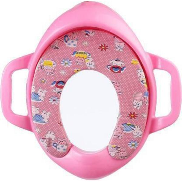 Babique Pink Soft Cushioned Potty Seat with Support Handles JioMart