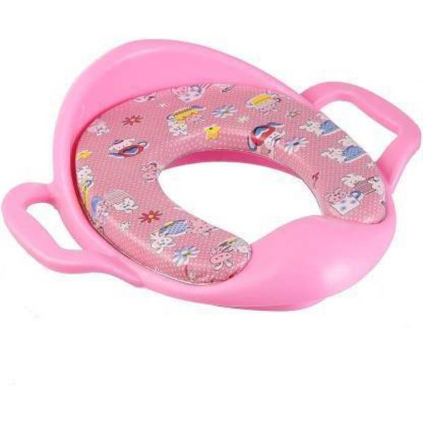 Babique Pink Soft Cushioned Potty Seat with Support Handles JioMart