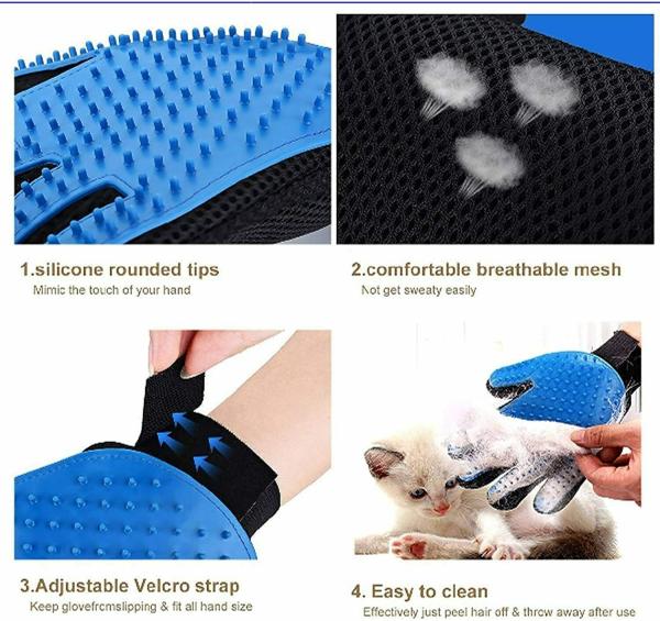 Emily Pets Grooming Bath Glove, Brush with Press Key And Scissor Dog
