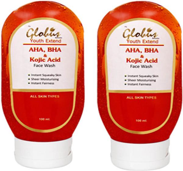 Globus Aha, Bha And Kojic Acid All Skin Type Face Wash (Pack Of 2 100 G