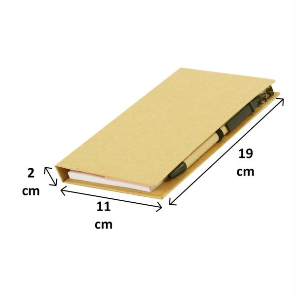 Lakeer Eco Friendly Writting Notepad Memo Pad with Sticky Notes, Clip
