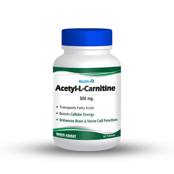 Healthvit Acetyl L Carnitine (Alcar) 500mg Supplement 60 Capsules JioMart