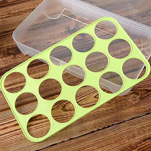 UniqueCartz Multicolor Plastic Egg Container, Fridge Container, Utility
