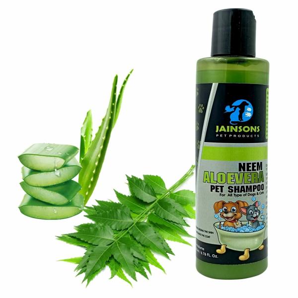 Jainsons Pet Products Neem Aloevera Pet Shampoo for Dogs Puppies, Best