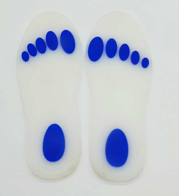 Comfortinglives White And Blue Plantar Fasciitis Insoles For Foot