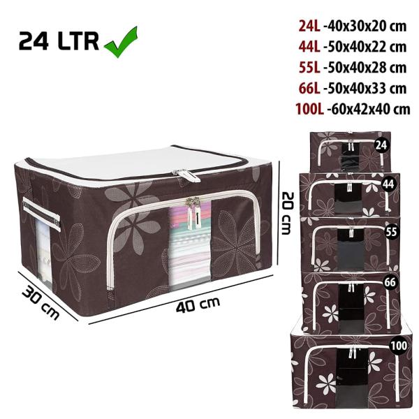 Inditradition Multipurpose Foldable Storage Boxes for Clothes, Wardrobe