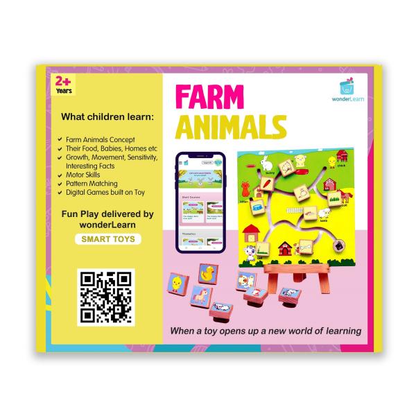 wonderLearn Kids Farm Animals Puzzle- Sorting & Matching Animals with  Babies / Food - JioMart