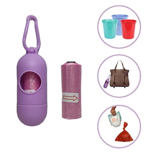 Kunya Tie & Toss Diaper Disposal Bag Dispenser with Garbage Rolls