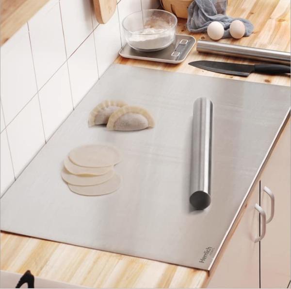 Herrlich Homes Large Cutting Chopping Board Steel Dough Vegetable Meat
