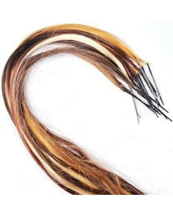 LYTIX Golden Brown Synthetic Hair Color Hair Streak Extension Pins for