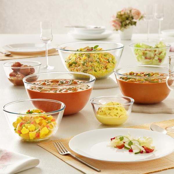 Borosil Glass Mixing & Serving Bowl With Lid, Oven & Microwave Safe