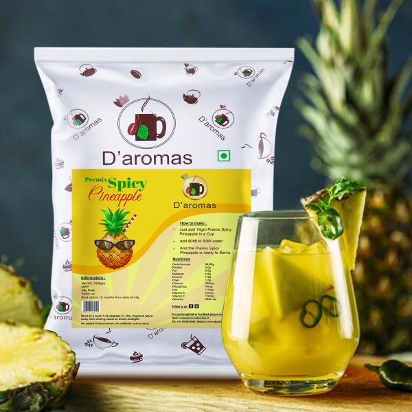 D'aromas Instant Spicy Pineapple Mocktail Premix 500g Powder