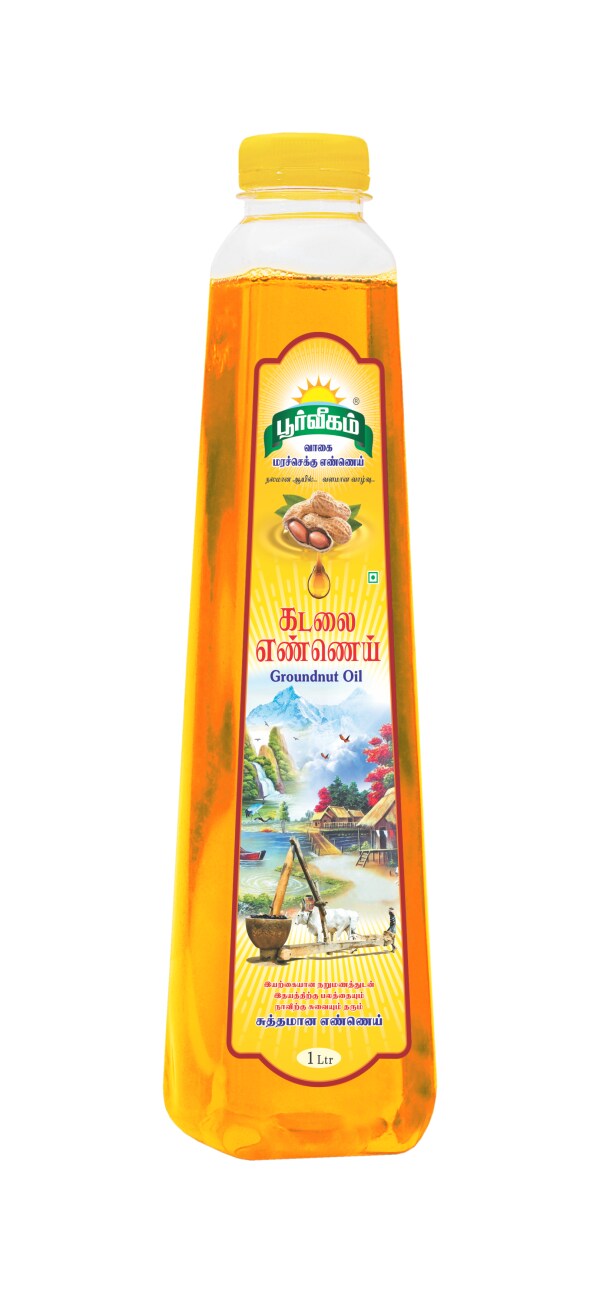 Poorvigam Wood Pressed Groundnut Oil 1 LTR JioMart