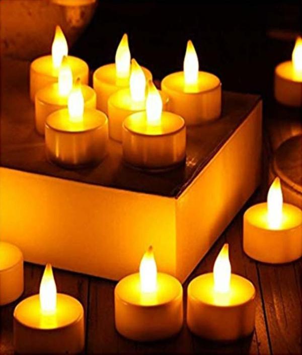 X4Cart Yellow Decor Tealight Mini LED Candles LED Tealight Candle Ultra