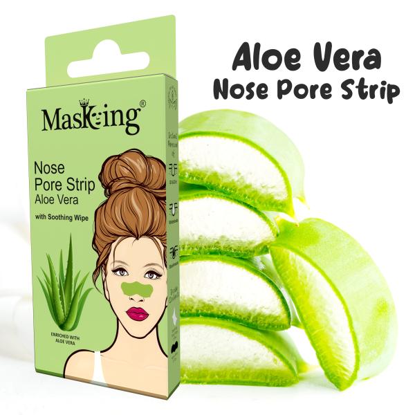 Masking Aloe Vera Deep Cleansing Nose Pore Strips, Nose Strips for