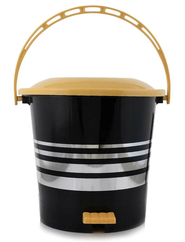 Kuber Industries Yellow Plastic Dustbin Garbage Bin With Handle JioMart