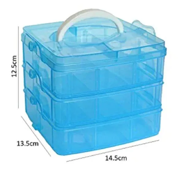 Funtopia Craft Storage Organiser 59 Pack, 3-Tier Stackable Storage Container Box With Lids And 56 Pcs Small Plastic Storage Box, Mini Clear Bead Storage For Jewelry Toys Arts Crafts Bead Small Parts - View #9