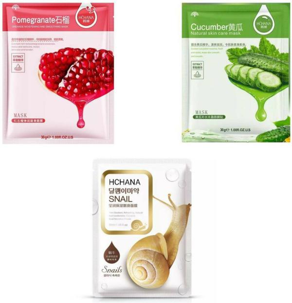 Rorec by Hchana Snail Facial Mask to All Skin Types for Smoothing, Deep