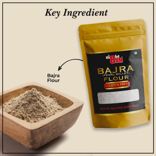 8AM Bajra Flour (Pearl Millet), Gluten Free, Rich Source of Protein and