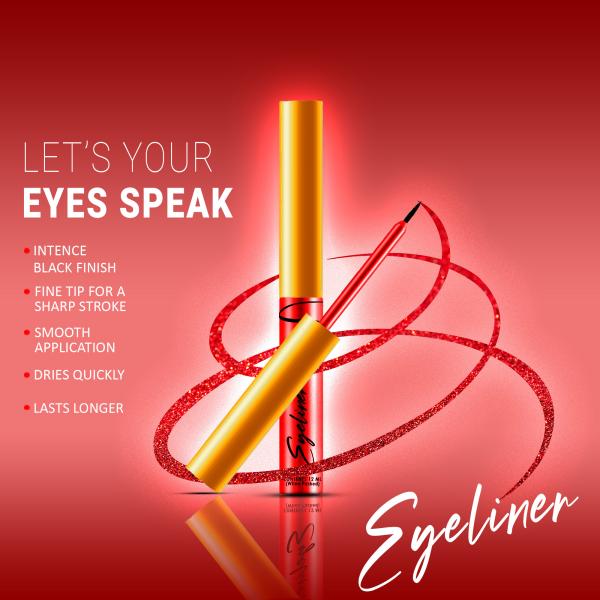 DR HONEY glitter eyeliner red color pack of 1 Waterproof .20 JioMart