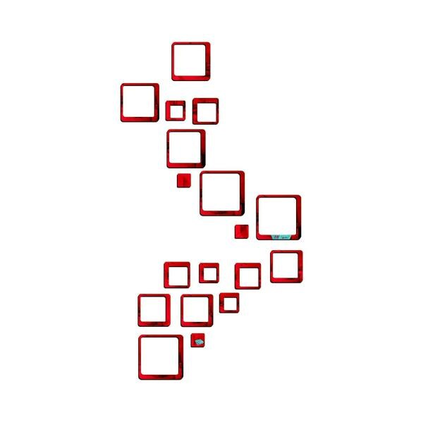 Look Decor Square 3D Acrylic Mirror Wall Sticker (Pack Of 18) JioMart