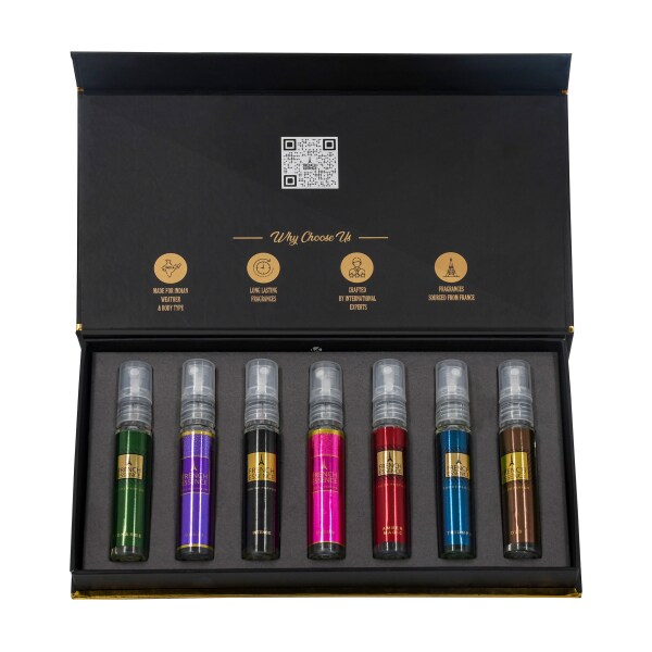 French Essence Gift Set of 7 Long Lasting Eau De 9ml Perfume JioMart