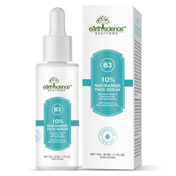 Earth Science Ayurveda 10 Niacinamide Face Serum with Zinc PCA Acne