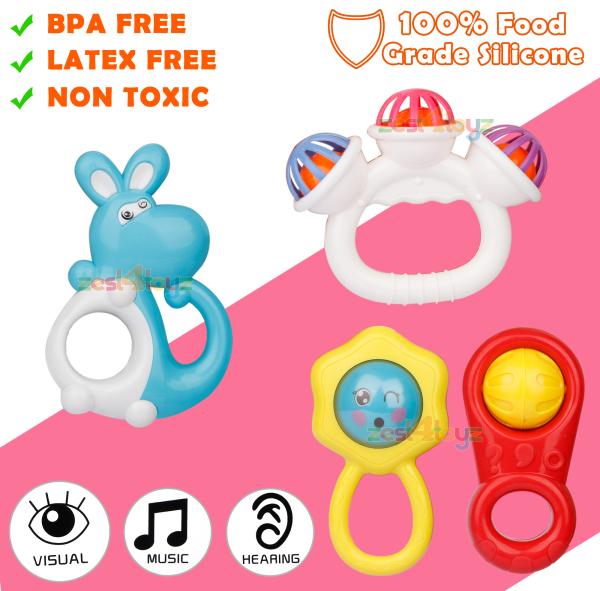 Zest 4 Toyz Rattles Toys for Kids Baby Toddlers Plastic Colorful Non