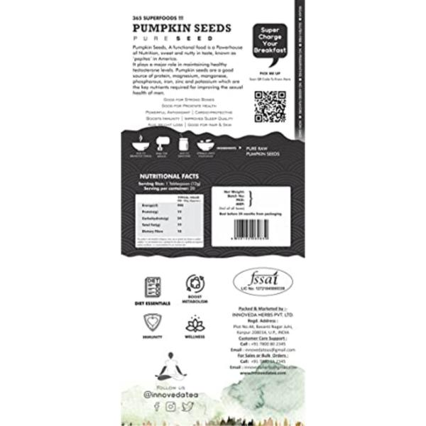 INNOVEDA Raw Pumpkin Seeds Healthy Bones Good for Prostate Health 20