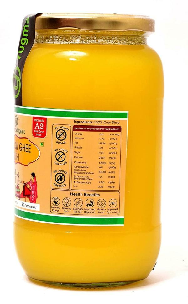 Yugmantra Organic Foods 100 Percent Pure Natural Desi Rathi Cow Ghee 1