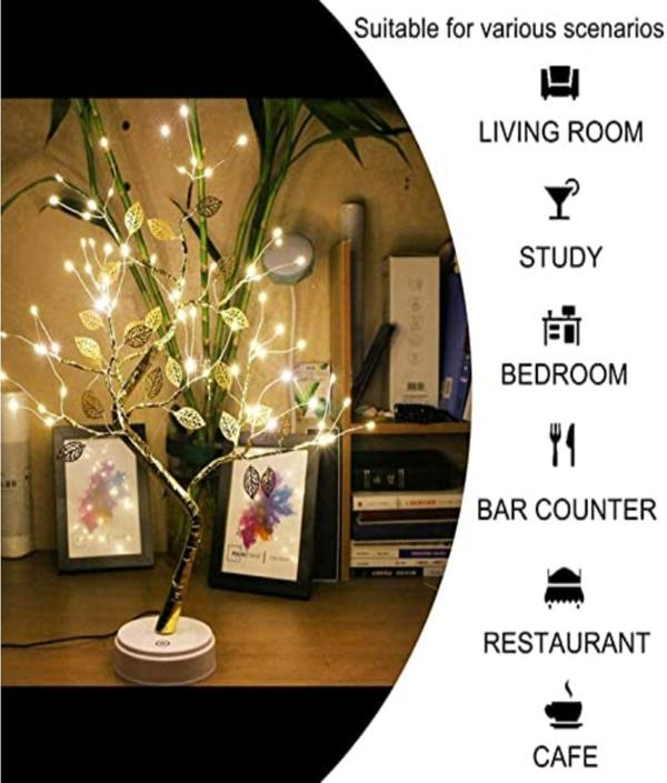 X4Cart LED Tabletop Bonsai Tree Light Touch Switch DIY Artificial Light