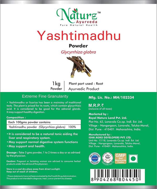 Naturz Ayurveda Yashtimadhu Powder 1000 g (Pack of 2) JioMart