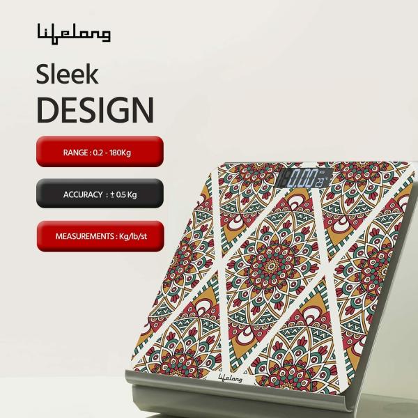 Lifelong Bloom LLWS54 Body Weighing Scale (Indian Cultural Series