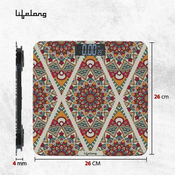 Lifelong Bloom LLWS54 Body Weighing Scale (Indian Cultural Series