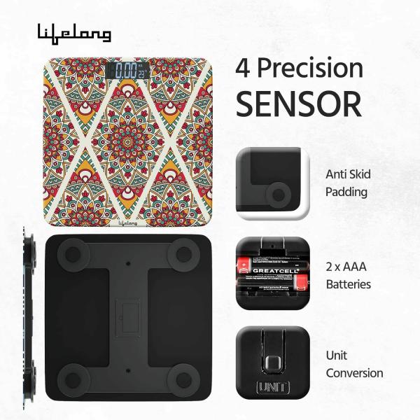 Lifelong Bloom LLWS54 Body Weighing Scale (Indian Cultural Series