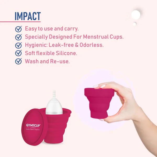 GynoCup Collapsible Silicone Menstrual Cup Sterilizer Container