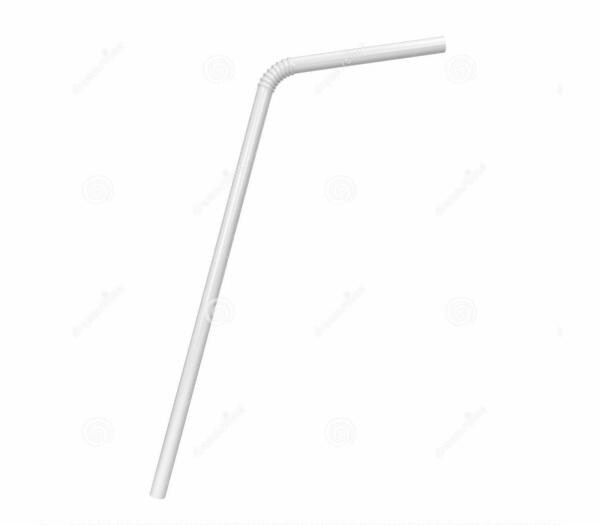 Ezee Plastic Bendy Straw White 100 pcs JioMart