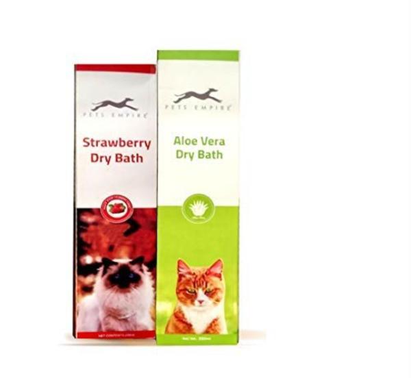Pets Empire Waterless Cat Shampoo All Natural Dry Shampoo 250 Ml Aloe Vera And Strawberry