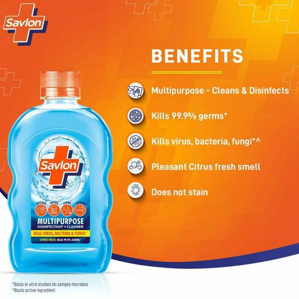 Savlon Multipurpose Disinfectant Cleaner Liquid, 500ml (Pack of 2