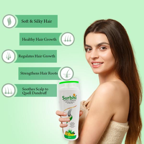 SURBHI Hair Growth Oil and Green Tea Shampoo with Conditioner - For Natural  Shine & Growth - 330ml - JioMart