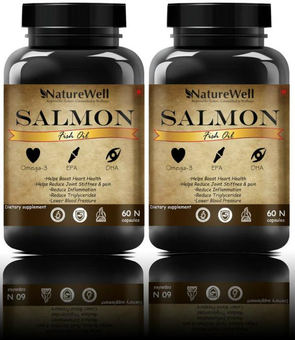 Naturewell Salmon Fish Oil 1000Mg 660Mg Omega 3 For Brain, Heart, Joint