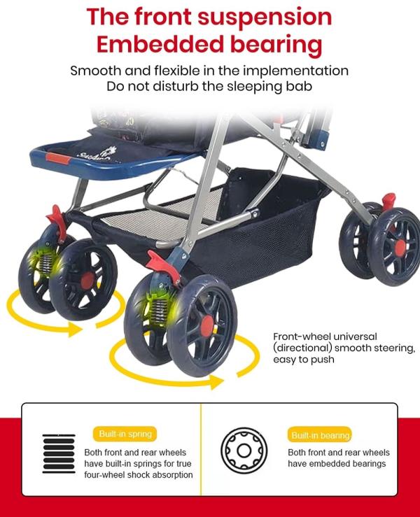 StarAndDaisy Sunrise Baby Stroller and Pram with Mosquito Net